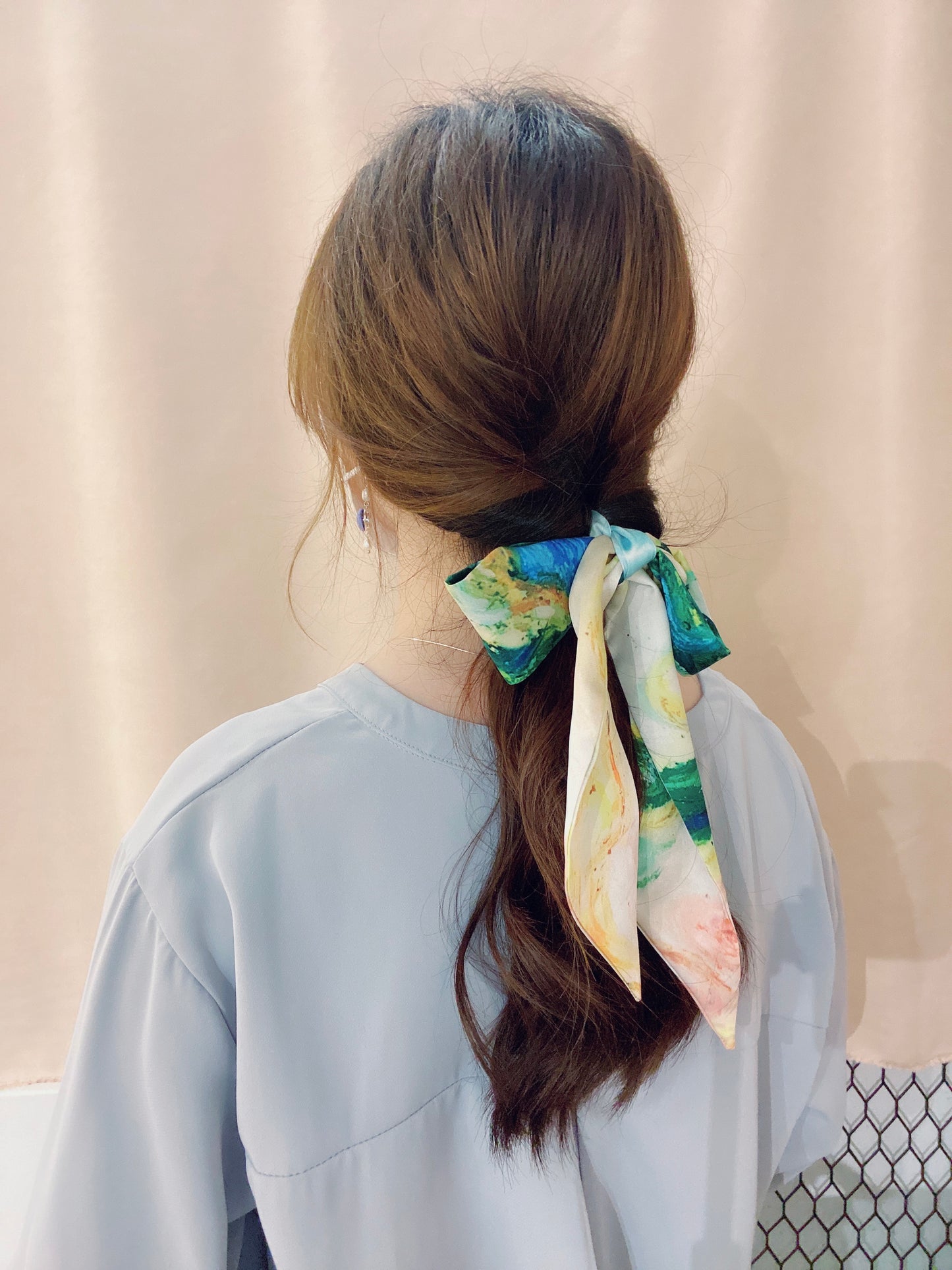 Silk Twilly Yellow Landscape