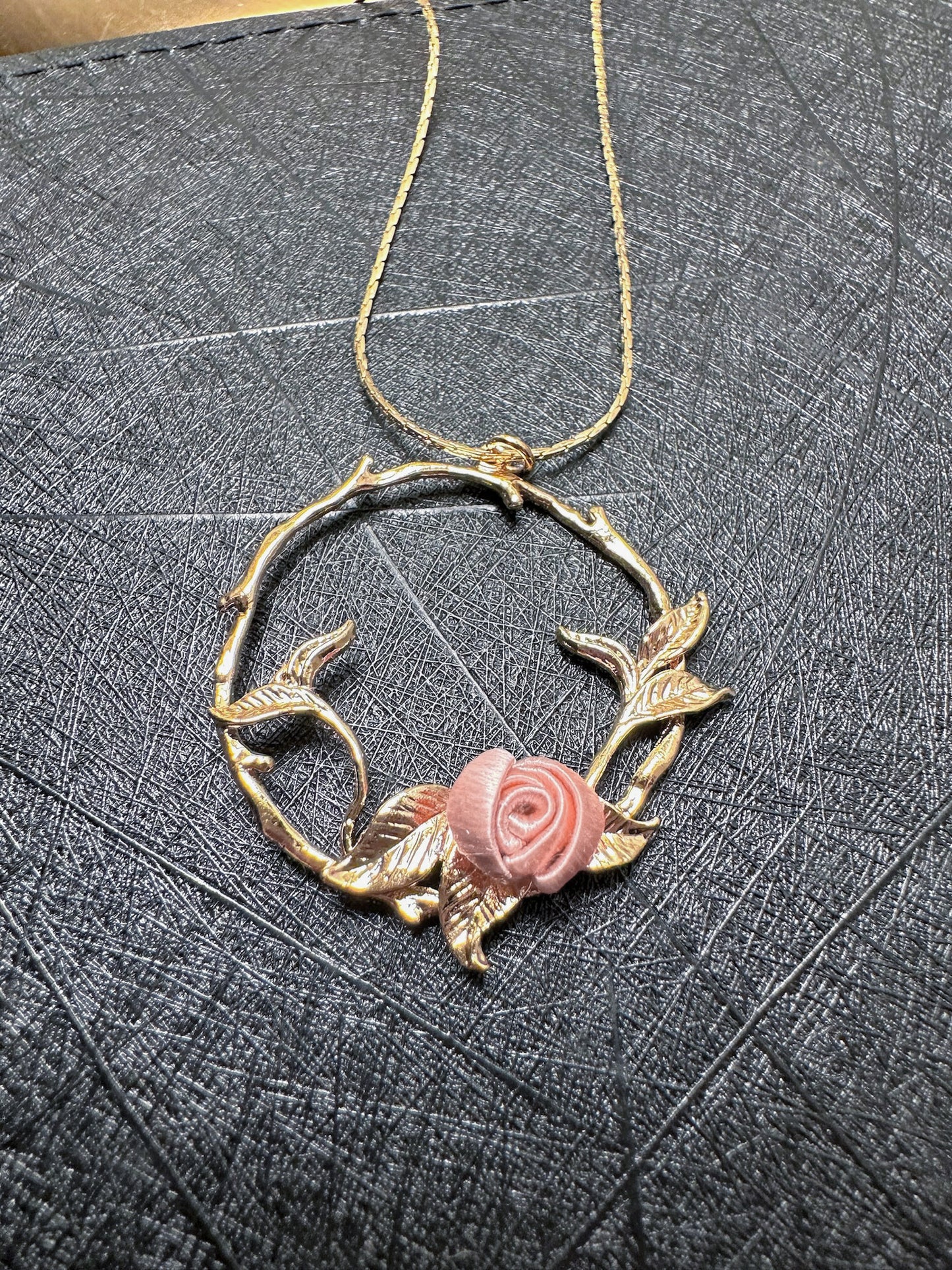 Stellar Silk-14K Champagne Gold-Mini Rose Garden Necklace
