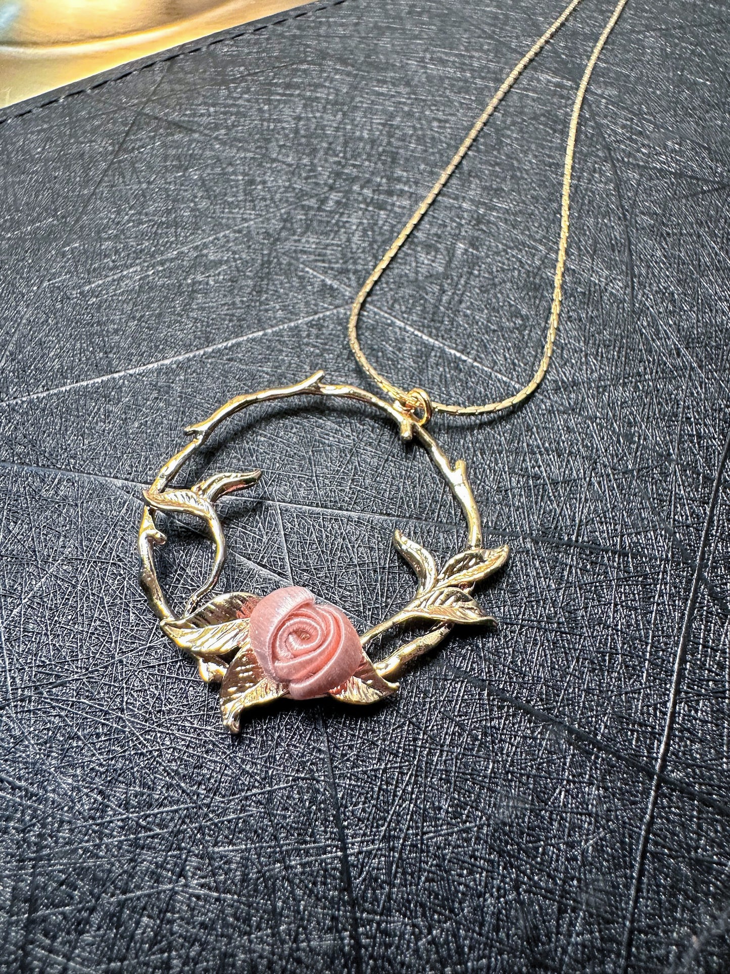 Stellar Silk-14K Champagne Gold-Mini Rose Garden Necklace