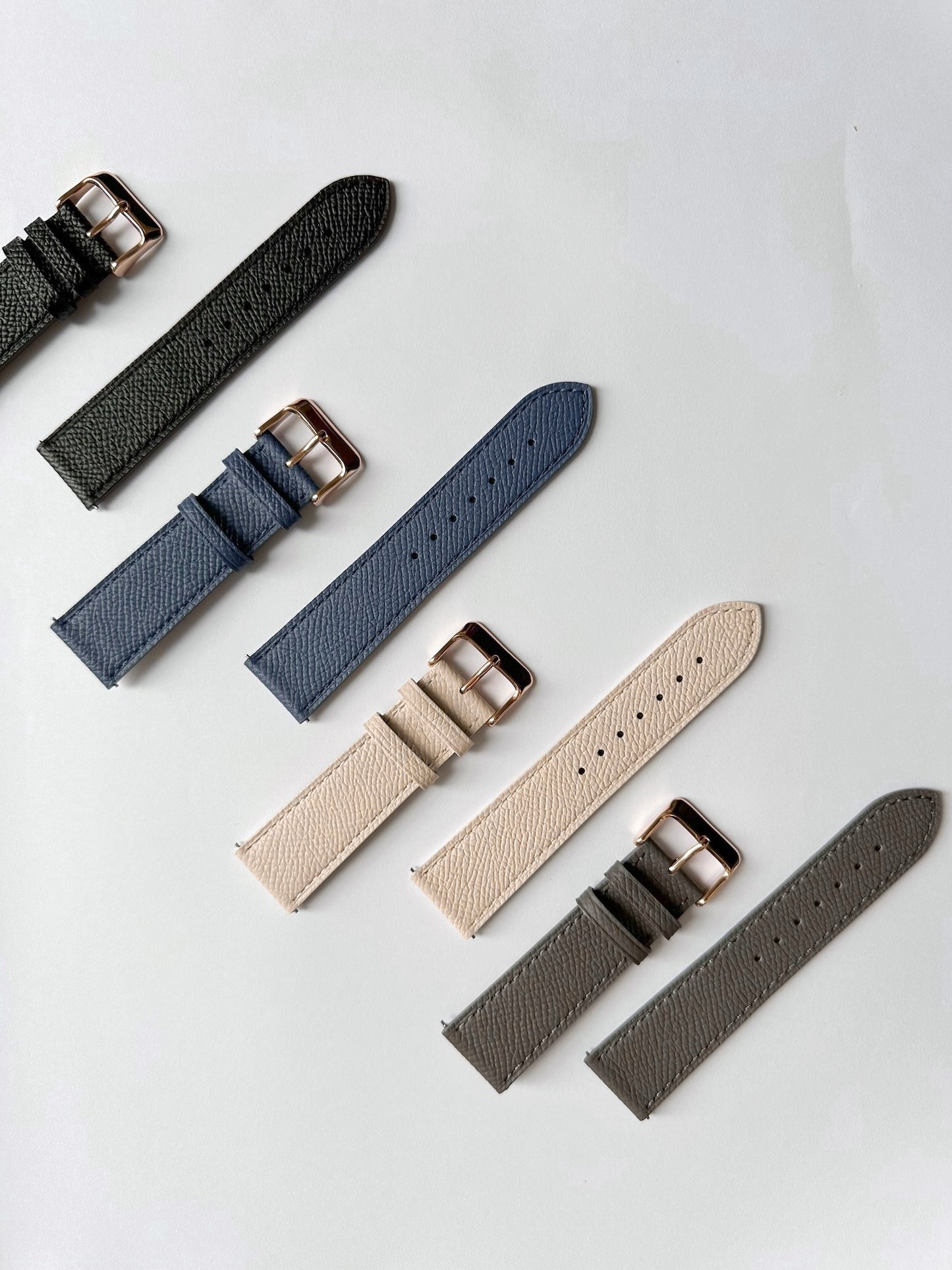 Rose Gold BuckleCalfskin Watch Strap 22mm