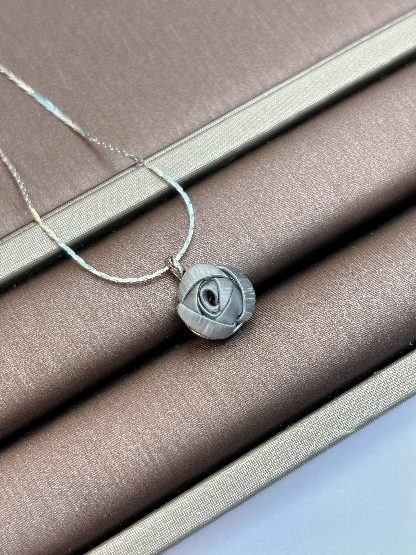 Silk Flora Classic: Single Small Rose Necklace