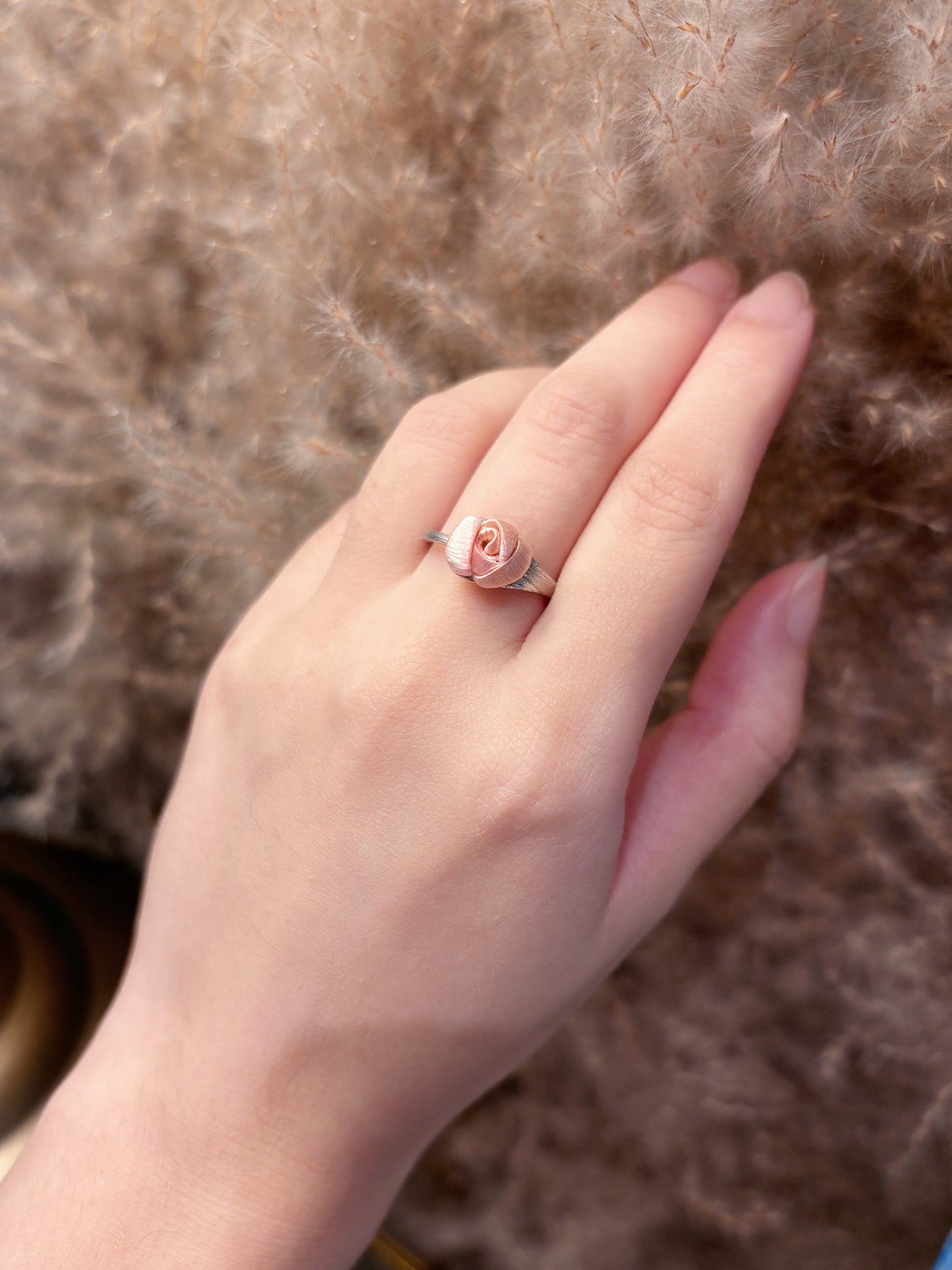 Stellar SIlk-Mini Rose-Streamline Ring