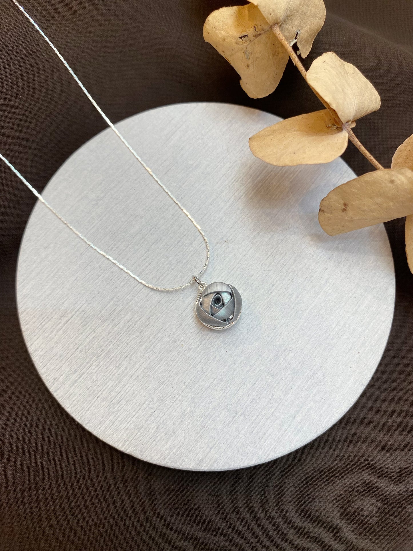 Silk Flora Classic: Single Small Rose Necklace