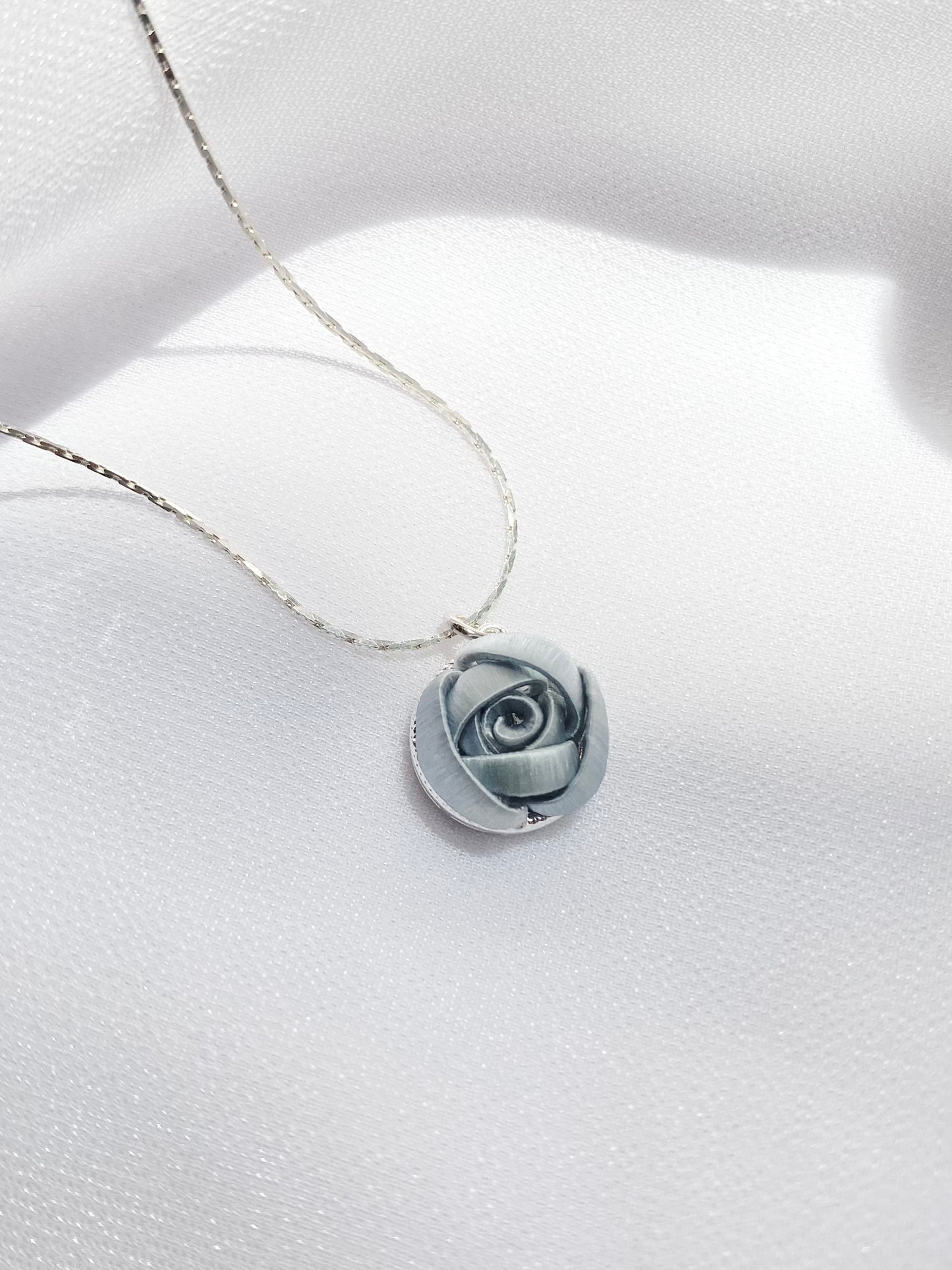 Silk Flora Classic: Single Small Rose Necklace