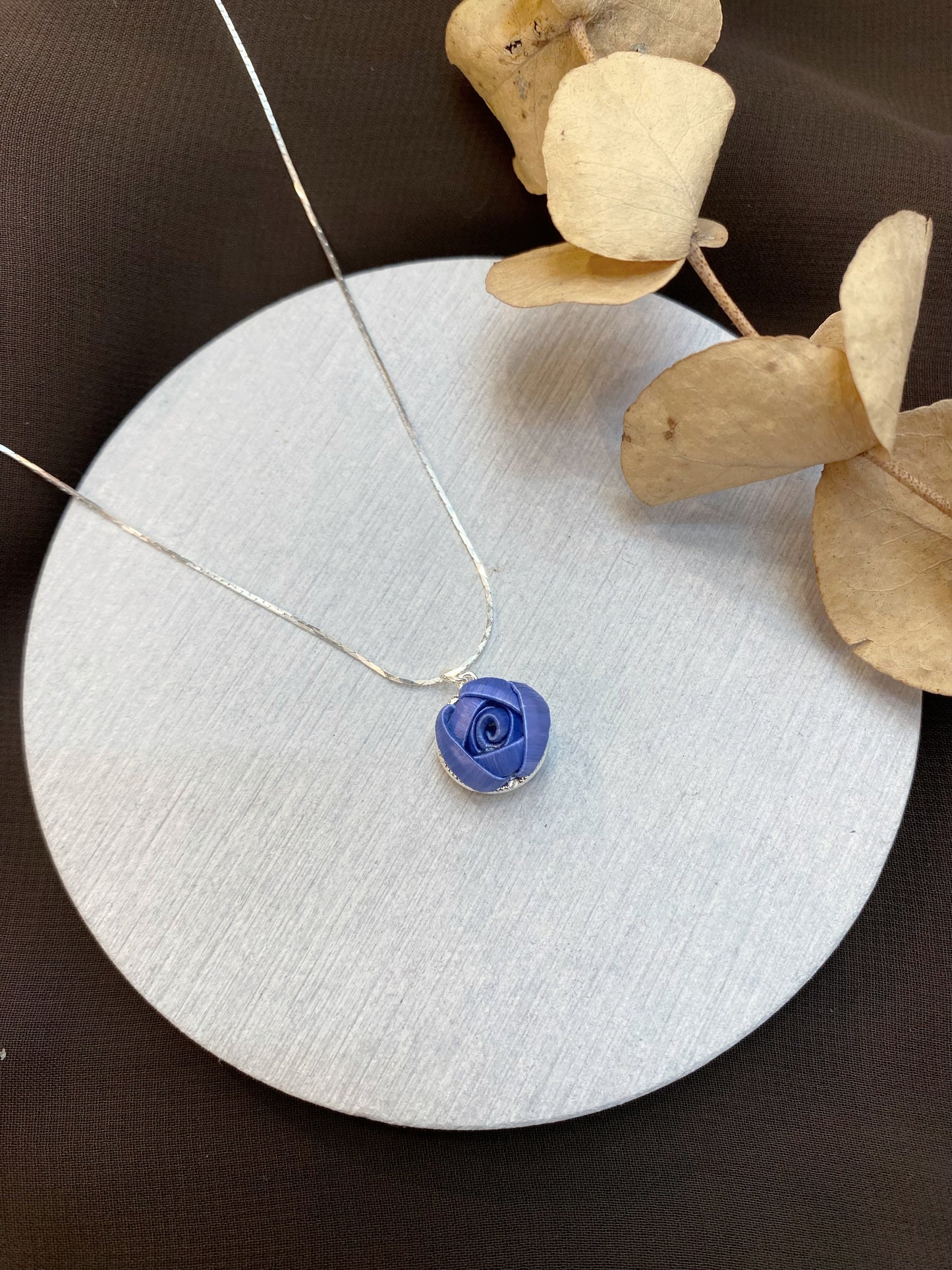 Silk Flora Classic: Single Small Rose Necklace