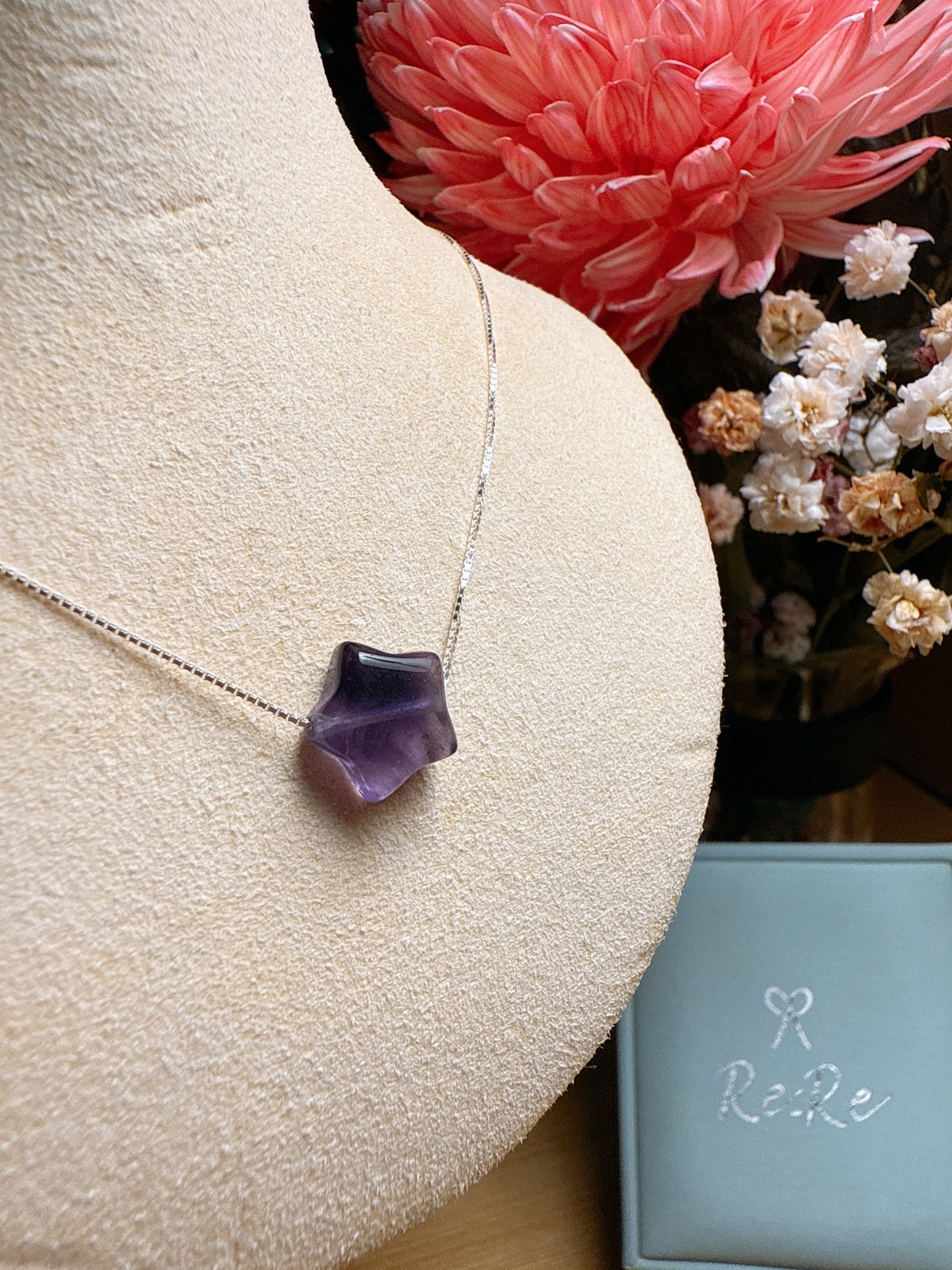 Starwish Crystals - Ethereal Violet Amethyst Star Necklace