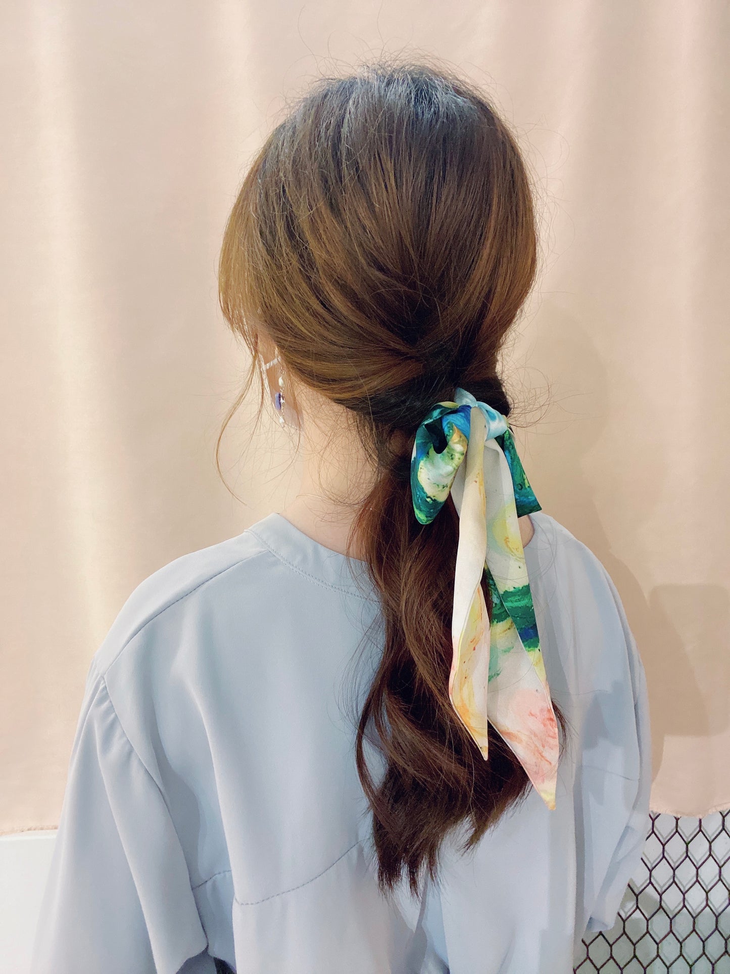 Silk Twilly Yellow Landscape