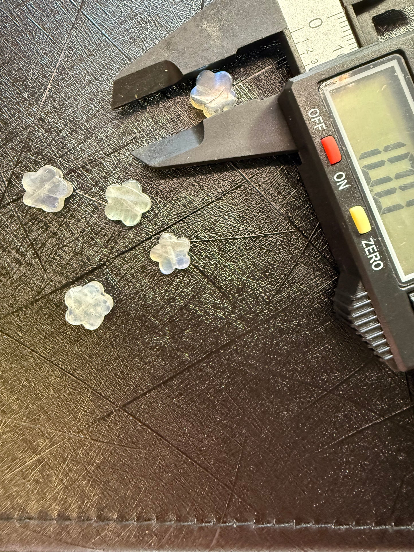 Starwish Crystals -Gray Moonstone Floral Necklace