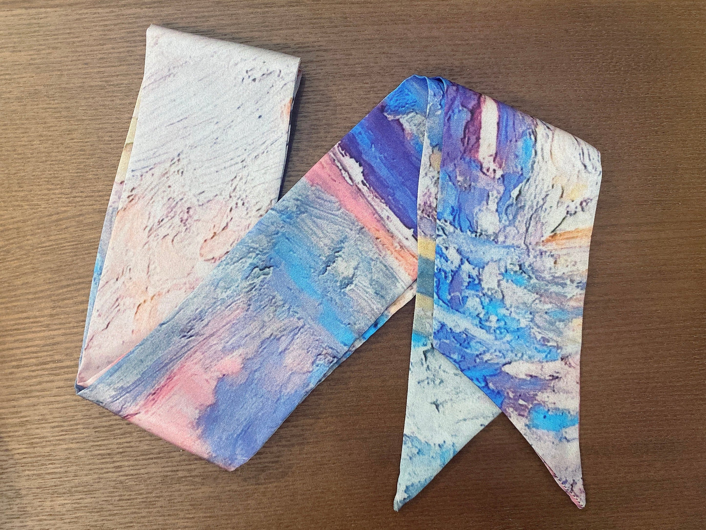 Silk Twilly-Lavender Sunset Bridge