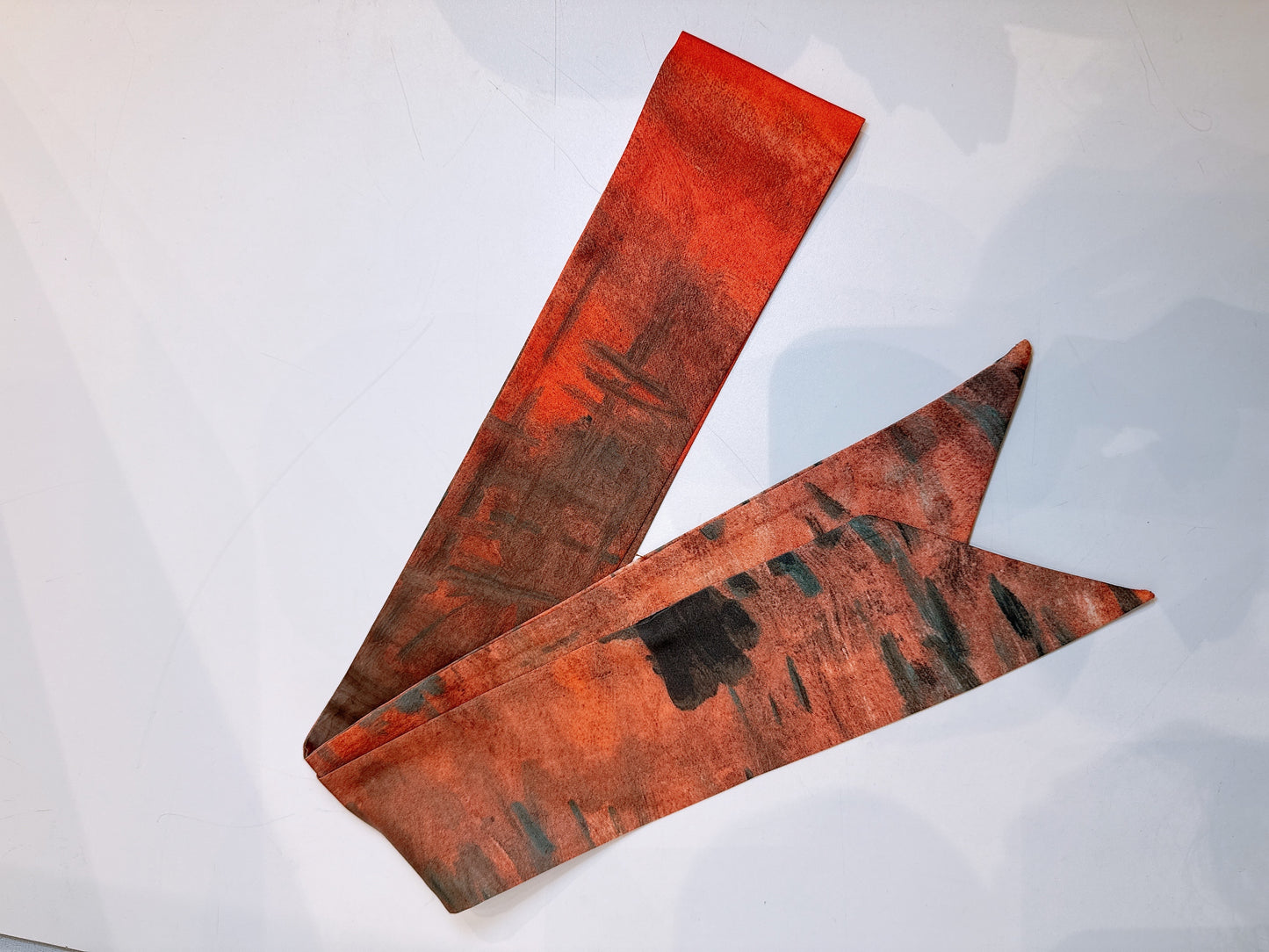 シルクゴージャススカーフ - レッドサンセット