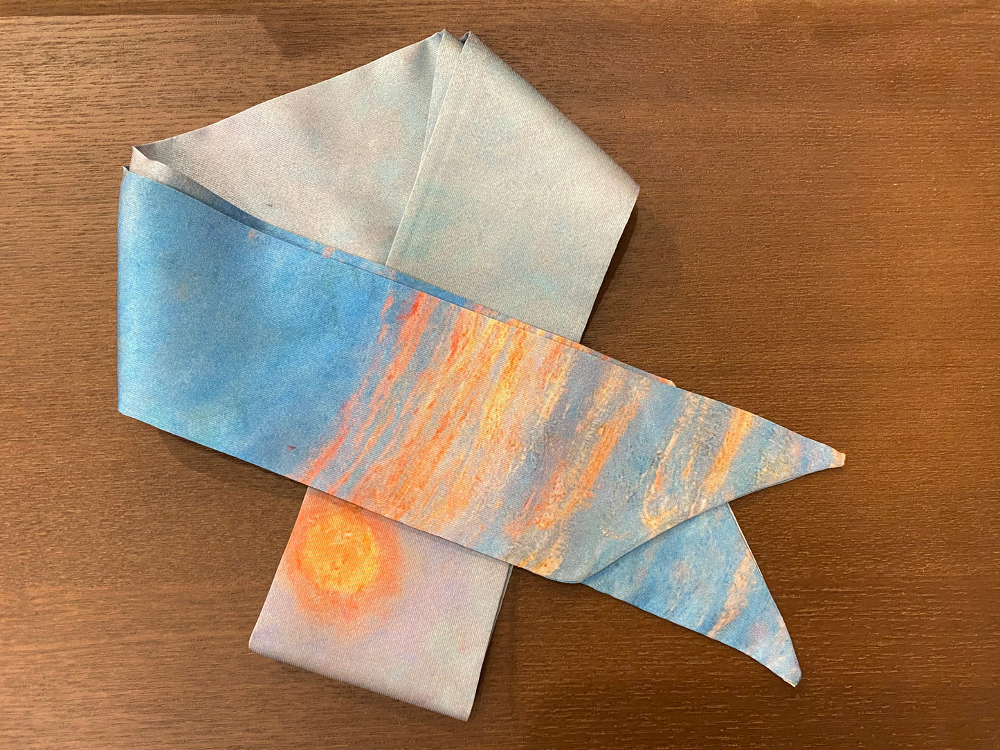 Silk Twilly-Blue and Pink Sunset