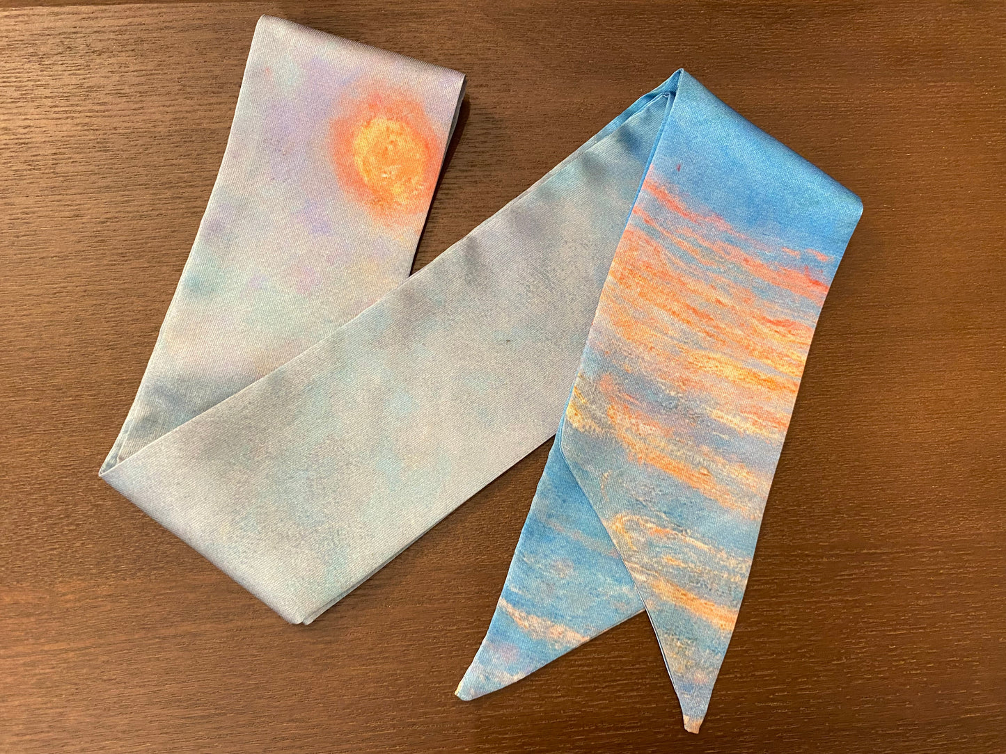 Silk Twilly-Blue and Pink Sunset