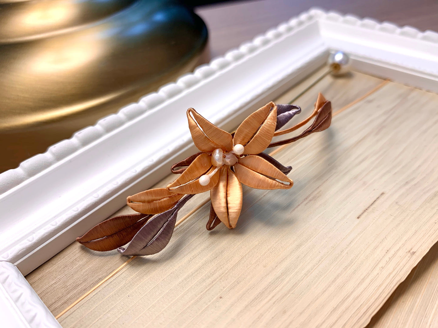 Silk Flora Classic: Silk Lily Brooch