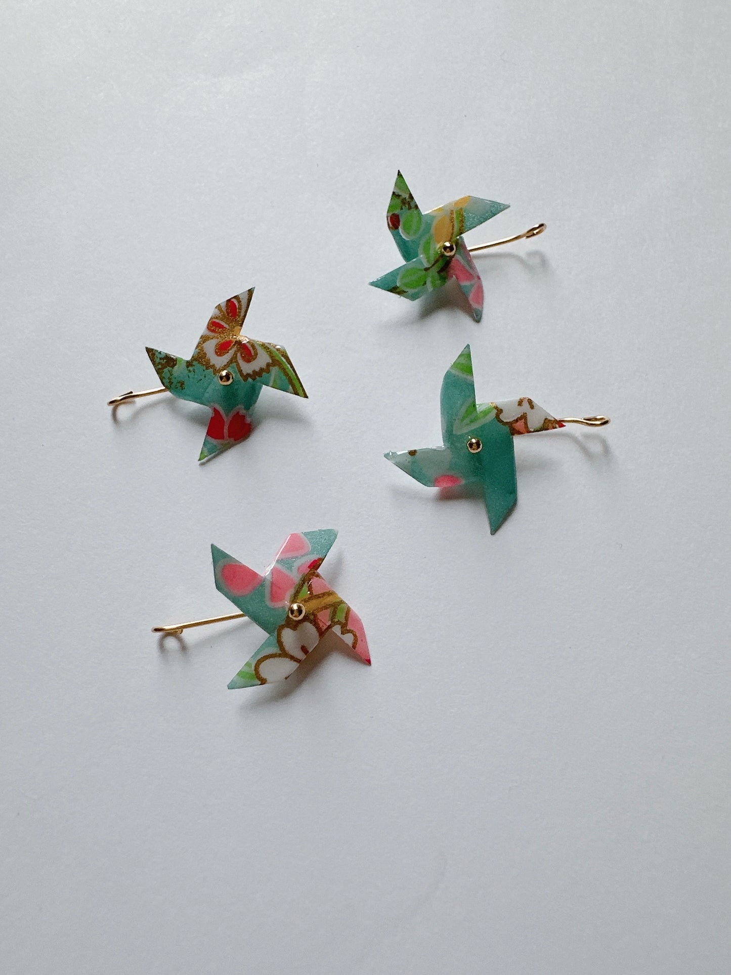 KImono Origami-Little Pinwheel Earrings 