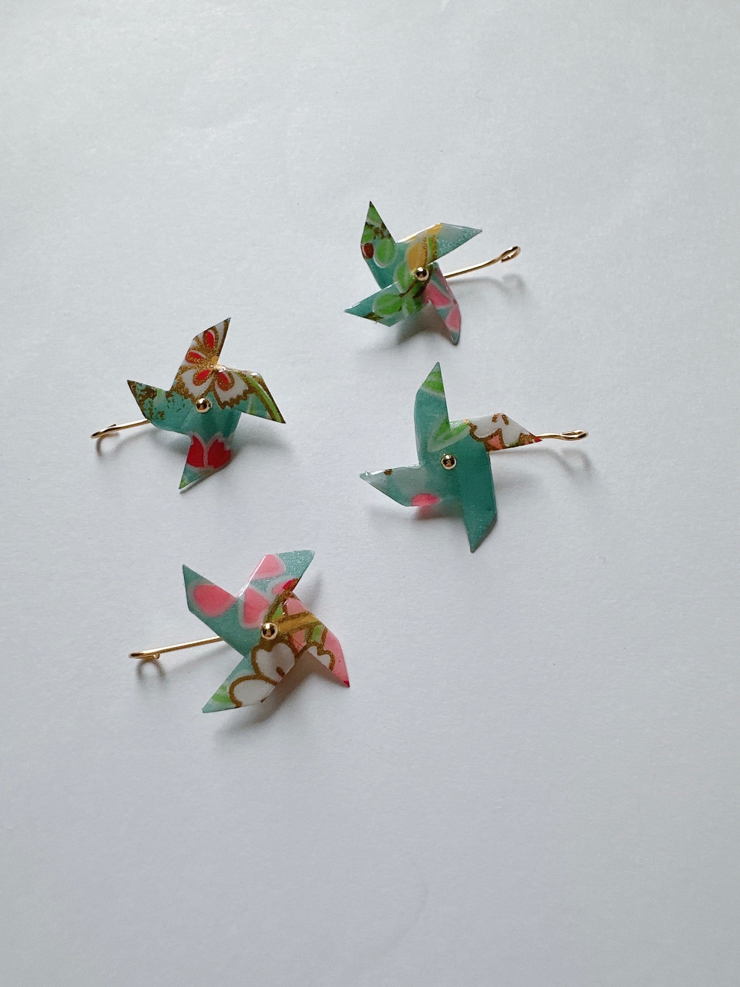 KImono Origami-Little Pinwheel Earrings 