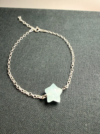 星願晶礦系列-淺海藍寶小星星項鍊/手鍊