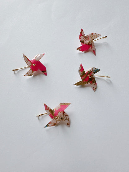 KImono Origami-Little Pinwheel Earrings 