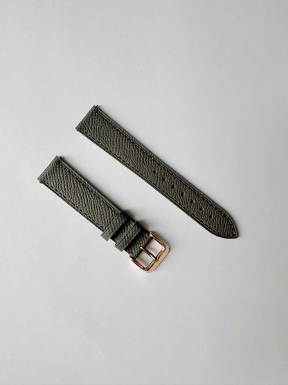 Rose Gold Buckle Calfskin Watch Strap 18mm