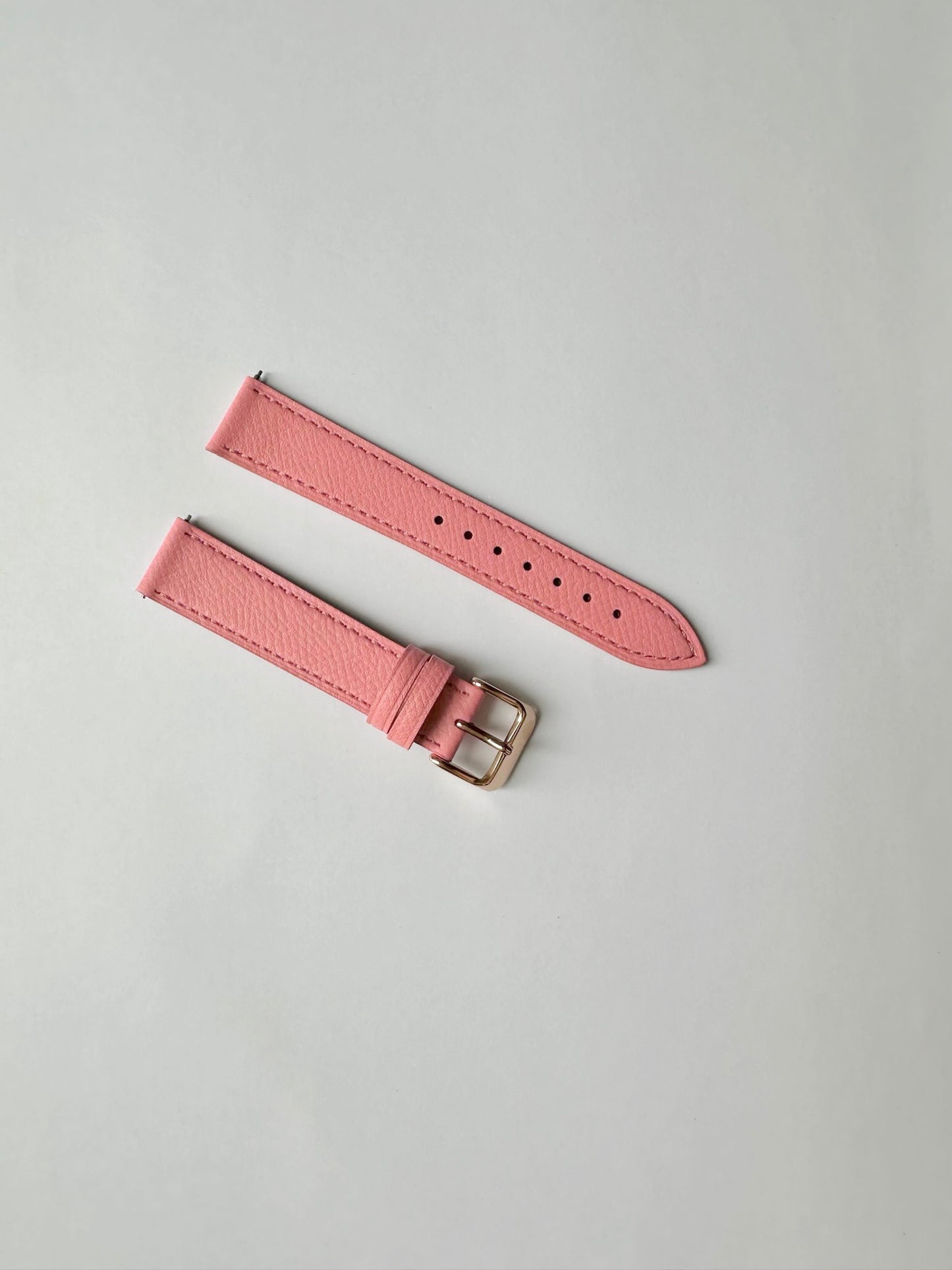 Rose Gold Buckle Calfskin Watch Strap 18mm