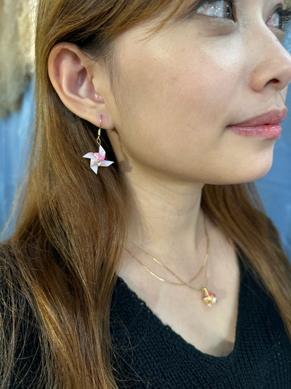 KImono Origami-Little Pinwheel Earrings 