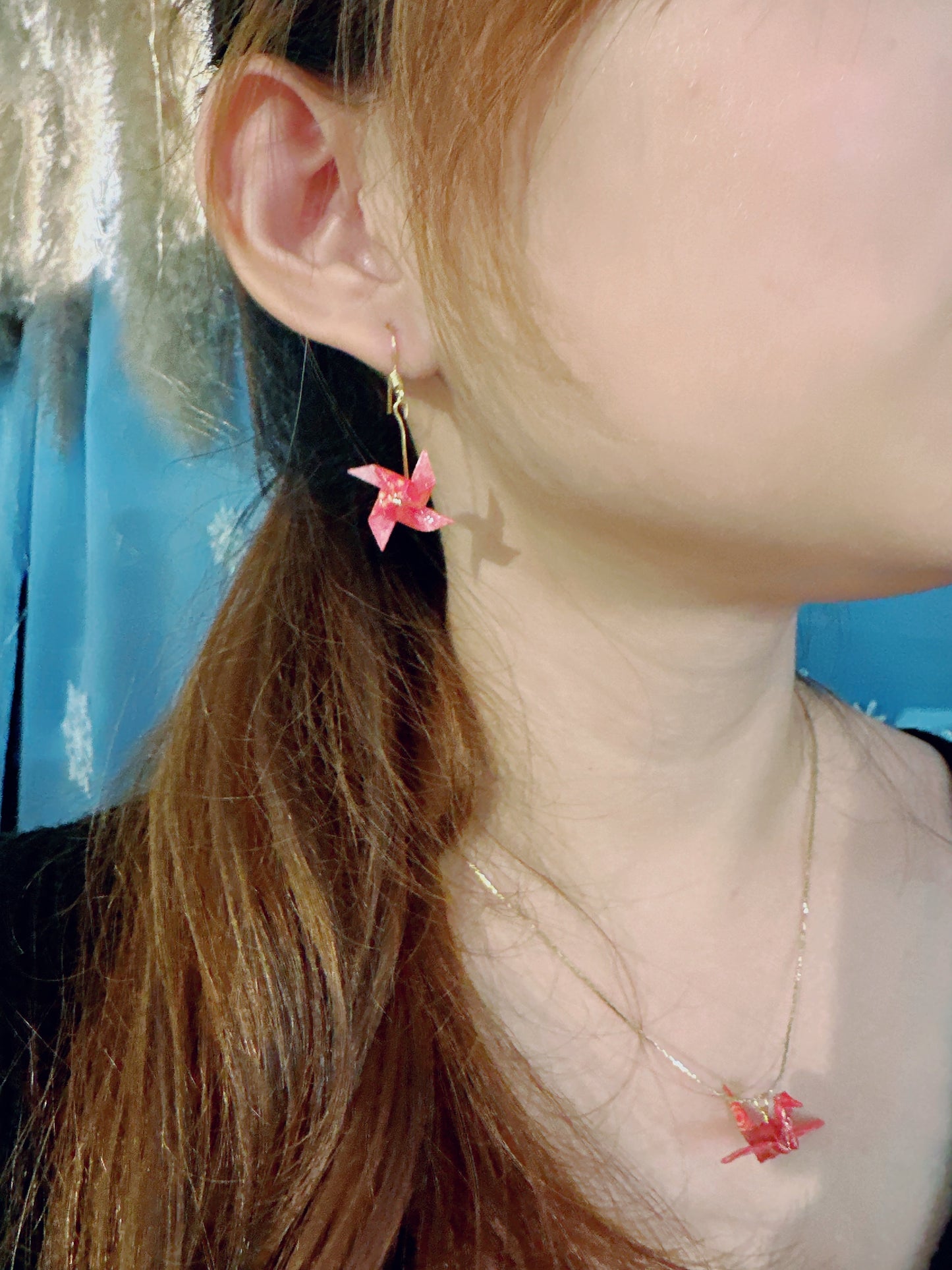 KImono Origami-Little Pinwheel Earrings 