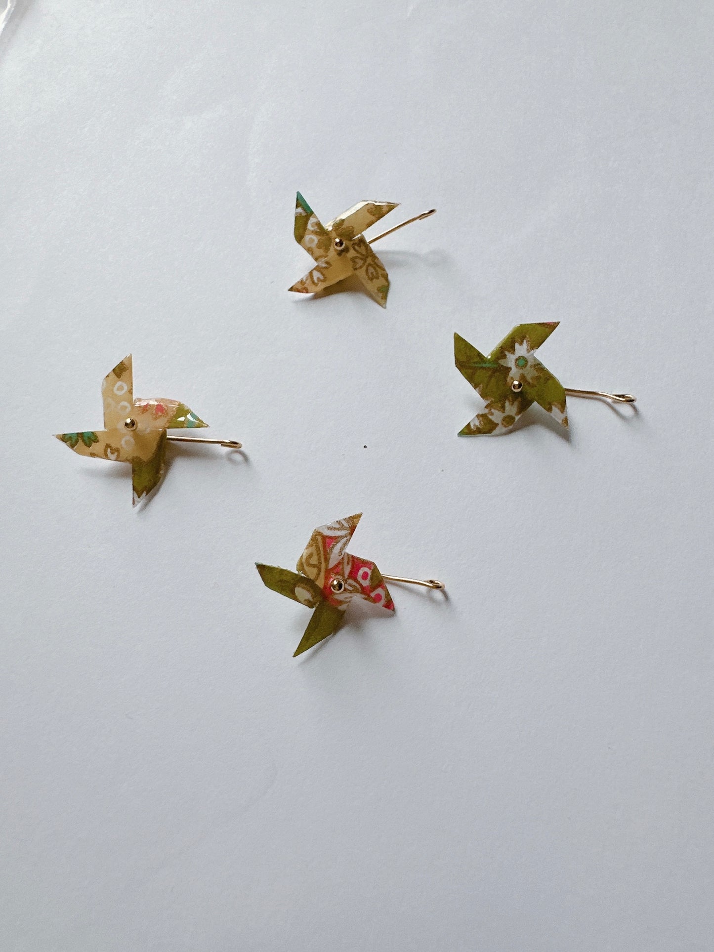 KImono Origami-Little Pinwheel Earrings 