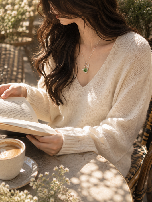 Big ginkgo necklace