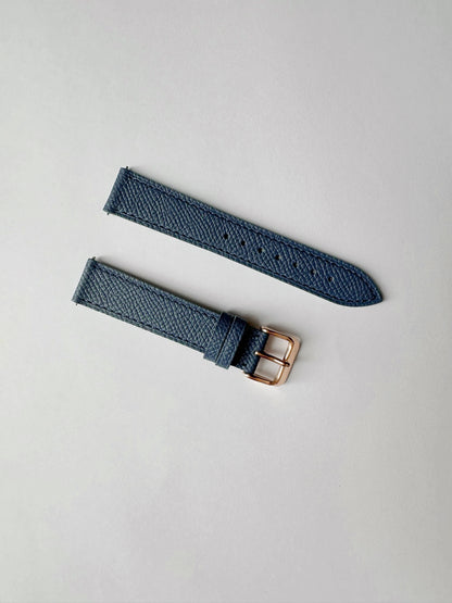 Rose Gold Buckle Calfskin Watch Strap 18mm