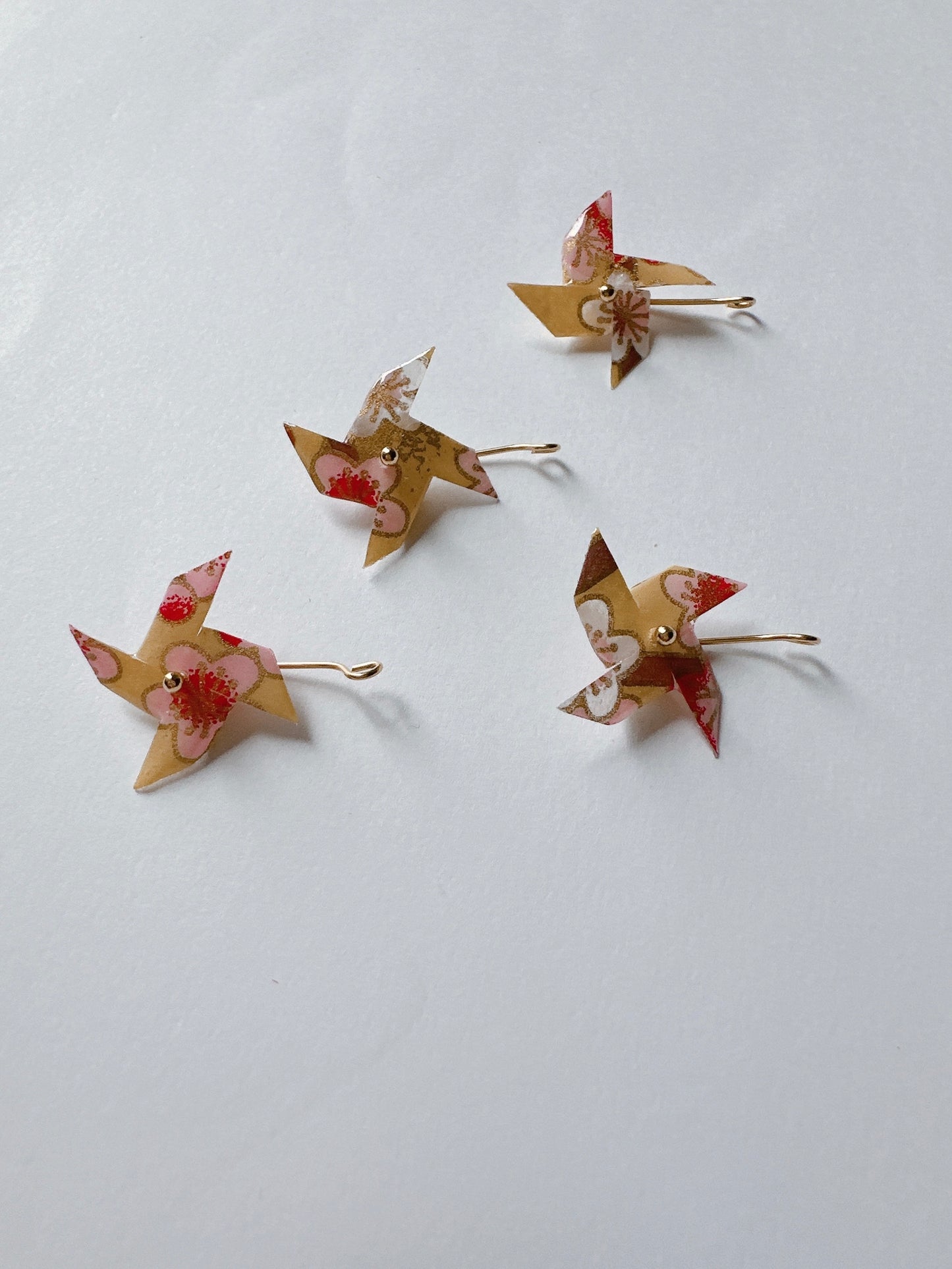 KImono Origami-Little Pinwheel Earrings 