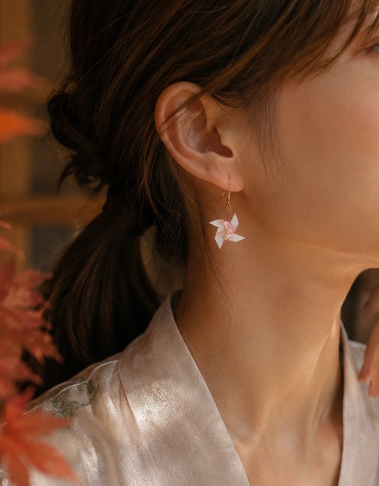 KImono Origami-Little Pinwheel Earrings 