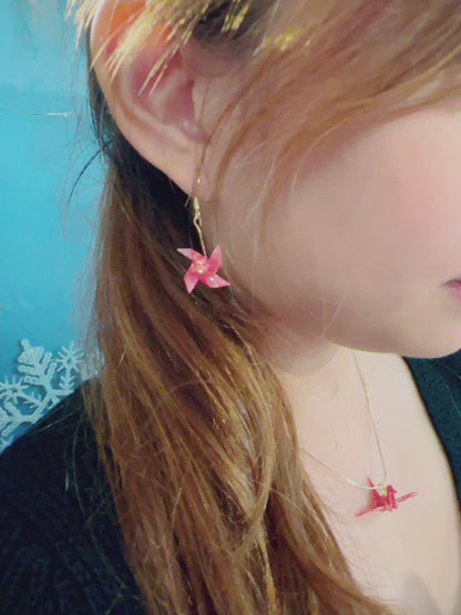 KImono Origami-Little Pinwheel Earrings 