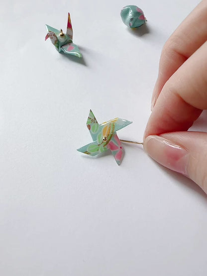 KImono Origami-Little Pinwheel Earrings 