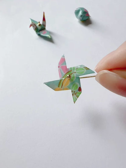 KImono Origami-Little Pinwheel Earrings 